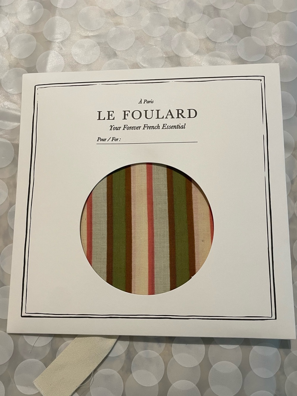 Sézane Striped Scarf in Pink, Green, Brown & Cream